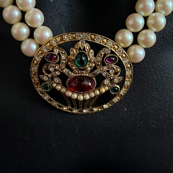 Vintage Richelieu Art Deco Revival Necklace & Earrings Set - Picture 10 of 16